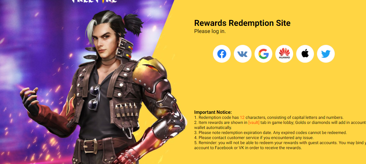 Free Fire Redeem Code Today 31