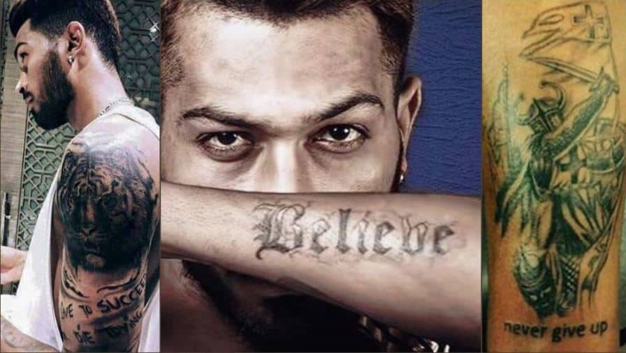 12 Beastly Tattoos Of Hardik Pandya  The Powerful Meaning Behind Them